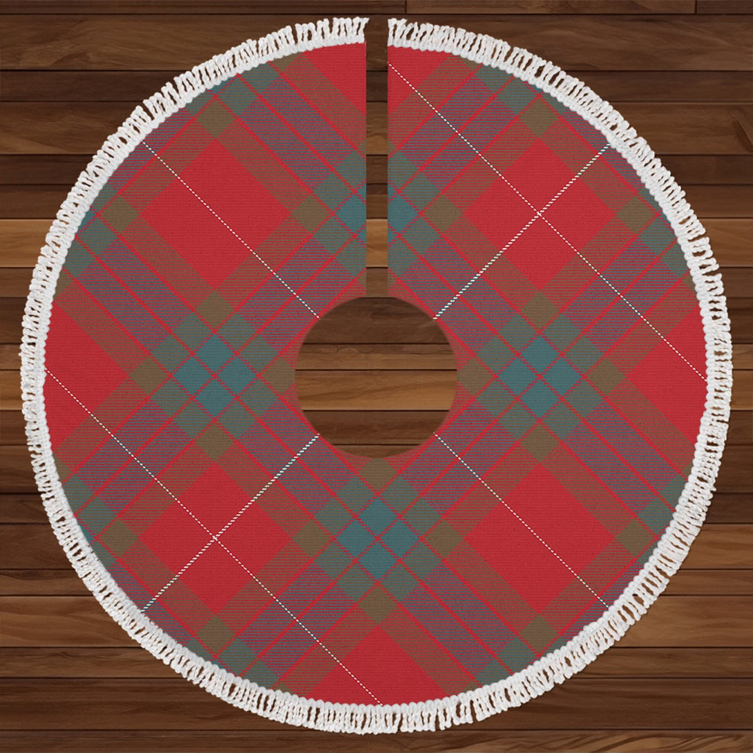 Fraser Weathered Clan Badge Tartan Christmas Tree Skirt