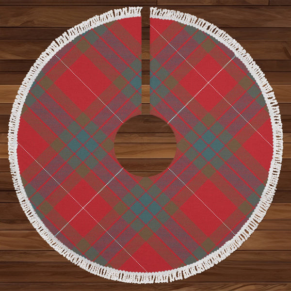 Fraser Weathered Clan Badge Tartan Christmas Tree Skirt