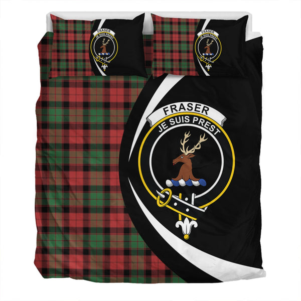 Fraser of Altyre Ancient Clan Badge Tartan Bedding Set Circle Style