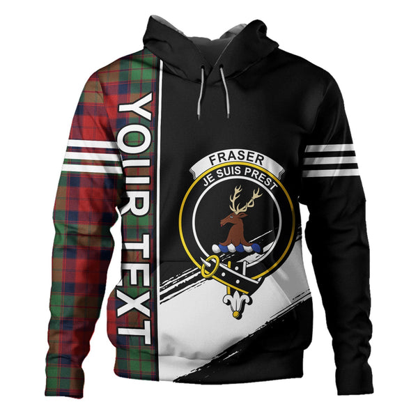 Fraser of Altyre Modern Clan Badge Tartan Hoodie Quarter Style Personalized