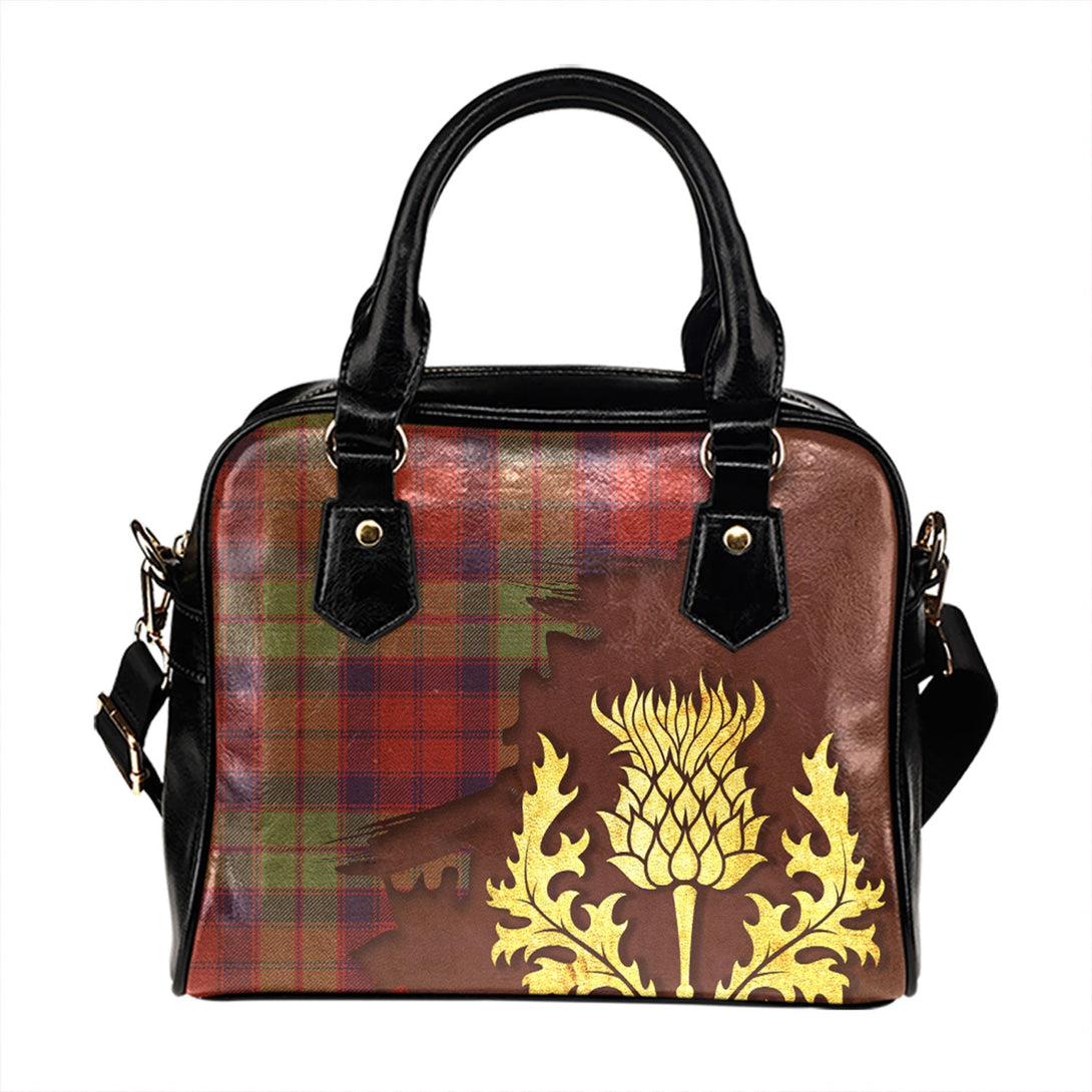 Fraser of Altyre Reconst Weathered Tartan Shoulder Handbag Thistle Oldest Style