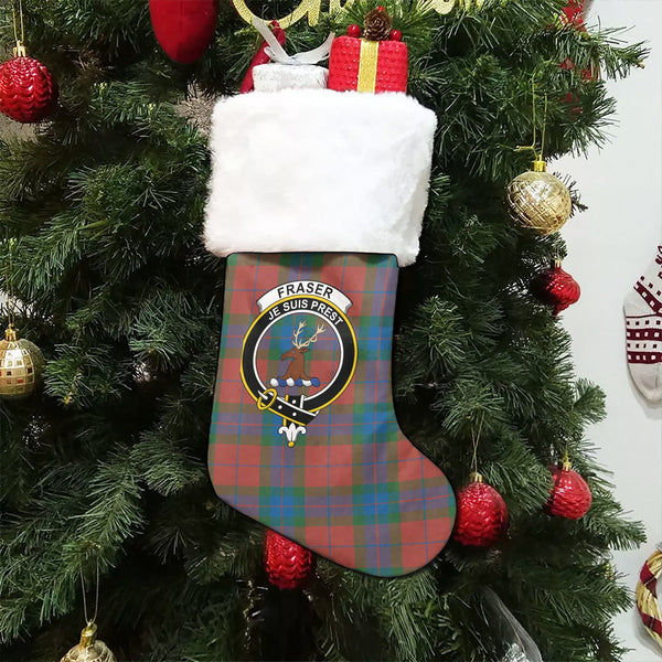 Fraser of Boblainy Hugh Ancient Clan Badge Tartan Christmas Stocking