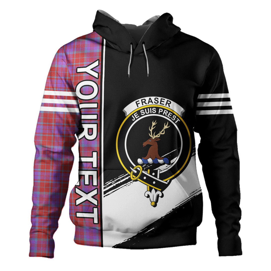 Fraser of Reelig Ancient Clan Badge Tartan Hoodie Quarter Style Personalized