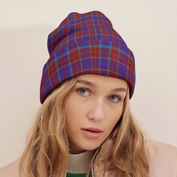 Fraser of Reelig Modern Clan Badge Tartan Knitted Beanie