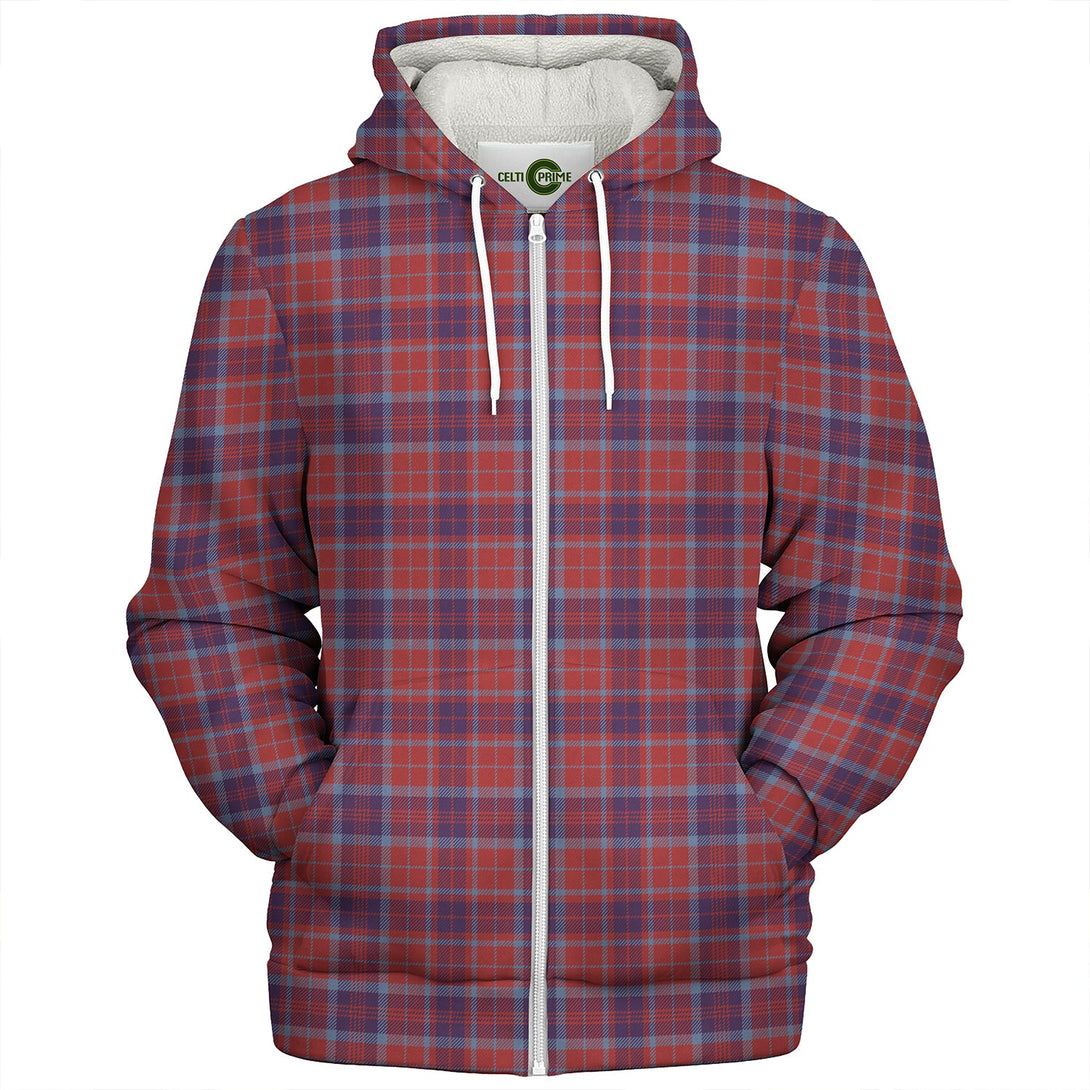 Fraser of Reelig Weathered Clan Badge Tartan Sherpa Hoodie