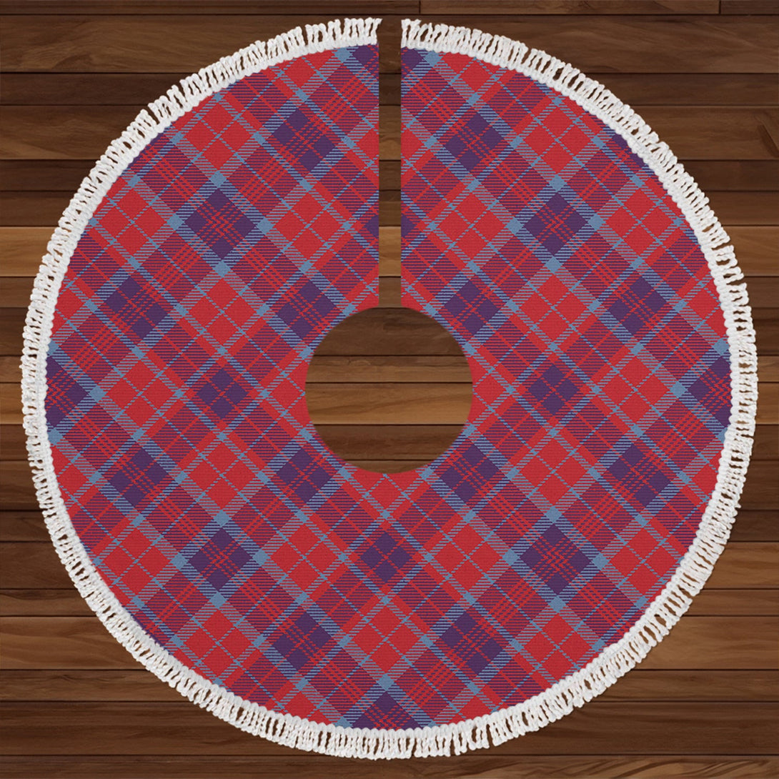 Fraser of Reelig Weathered Clan Badge Tartan Christmas Tree Skirt