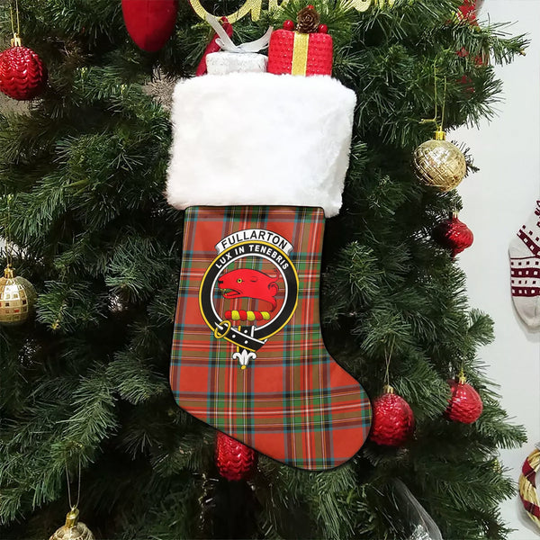 Fullarton Clan Badge Tartan Christmas Stocking