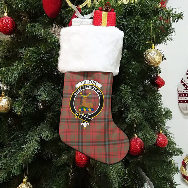 Fulton 1999 Weathered Clan Badge Tartan Christmas Stocking