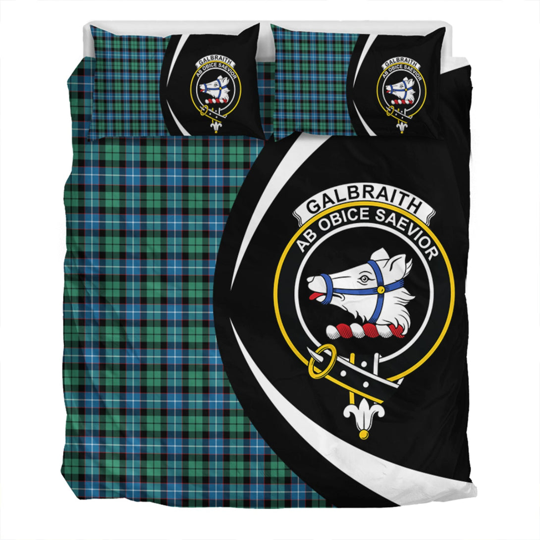 Galbraith Ancient Clan Badge Tartan Bedding Set Circle Style