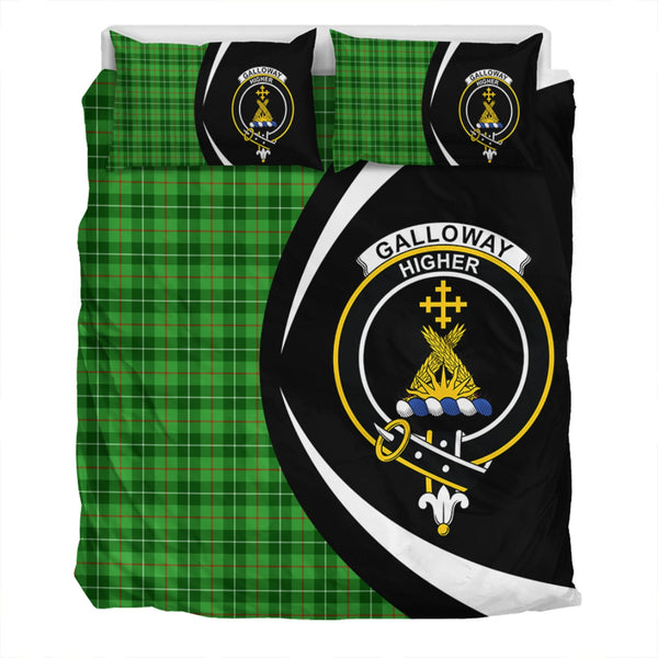 Galloway District Clan Badge Tartan Bedding Set Circle Style