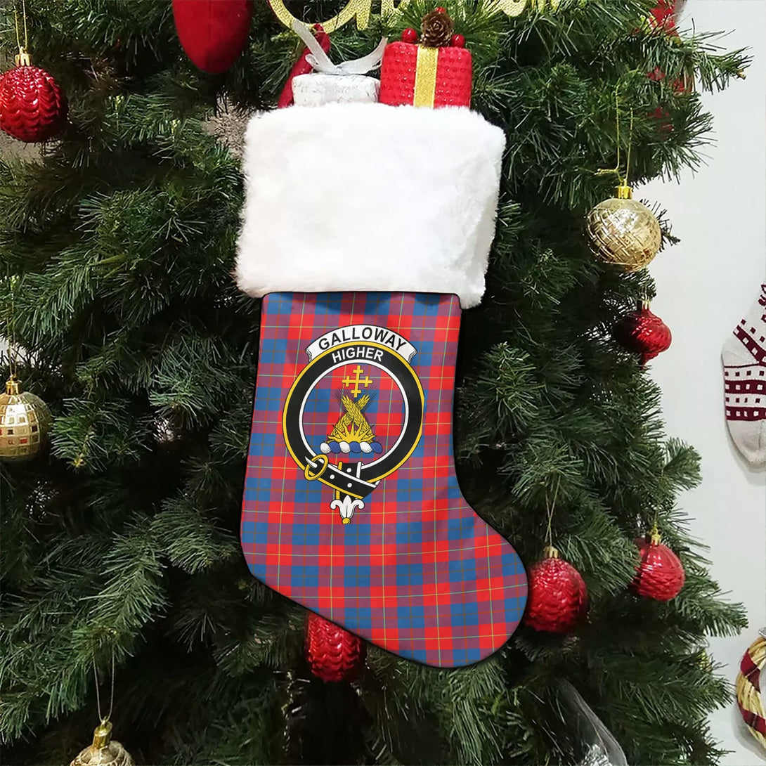 Galloway Red Clan Badge Tartan Christmas Stocking