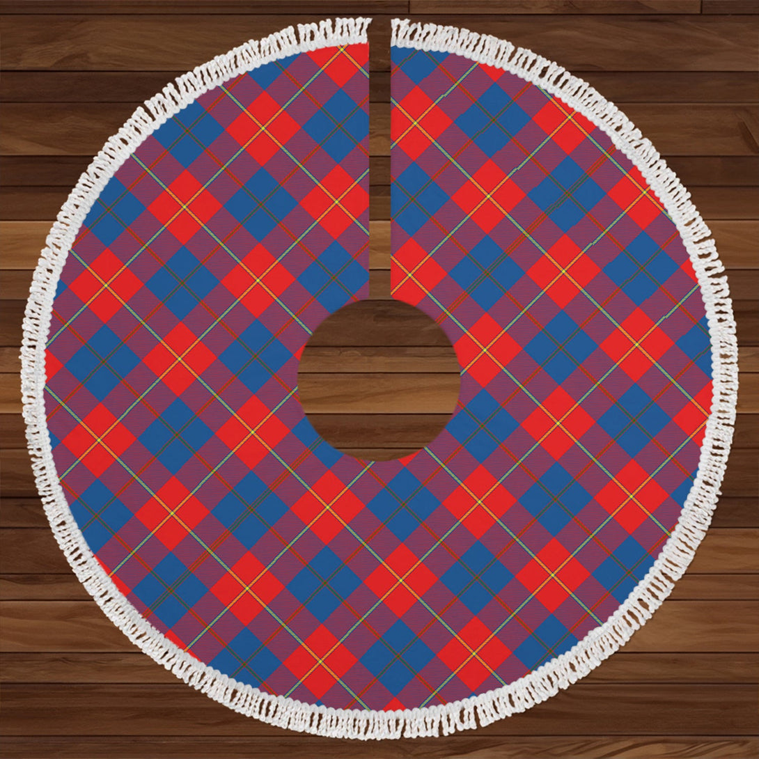 Galloway Red Clan Badge Tartan Christmas Tree Skirt