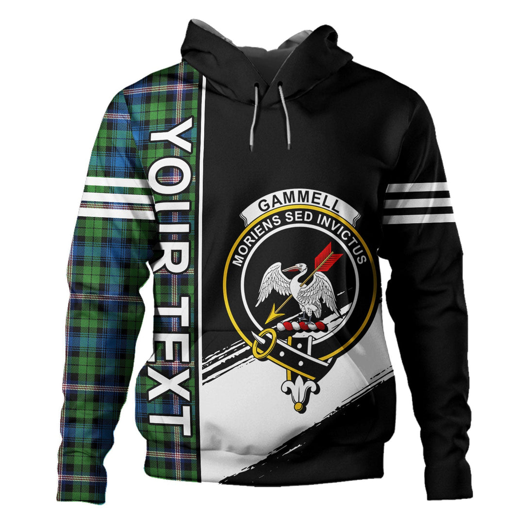 Gammell Ancient Clan Badge Tartan Hoodie Quarter Style Personalized