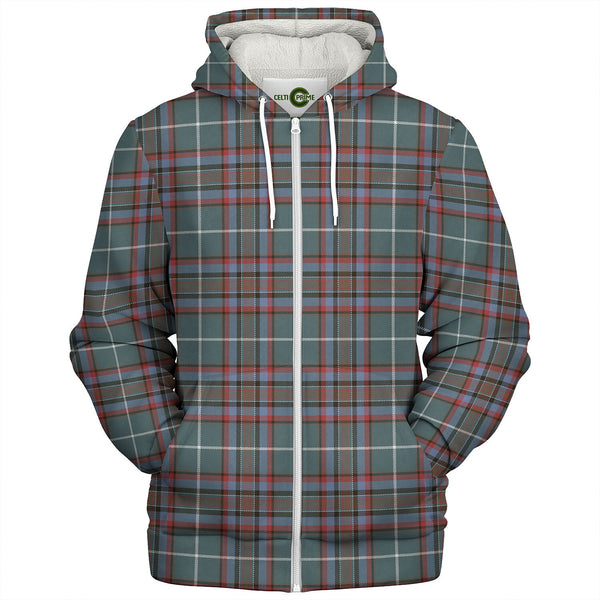 Gammell Dress Weathered Tartan Sherpa Hoodie