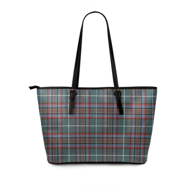 Gammell Dress Weathered Tartan Leather Tote Bag