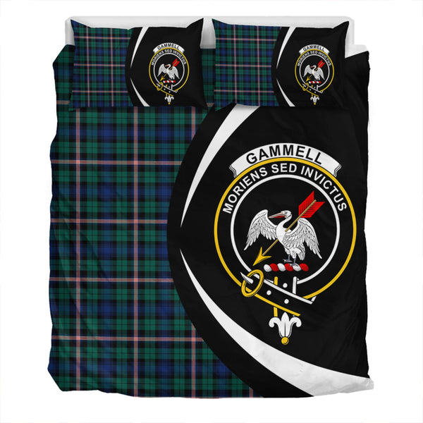 Gammell Modern Clan Badge Tartan Bedding Set Circle Style