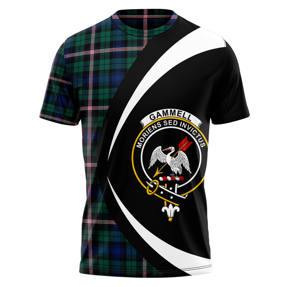 Gammell Modern Clan Badge Tartan T-Shirt Circle Style Personalized