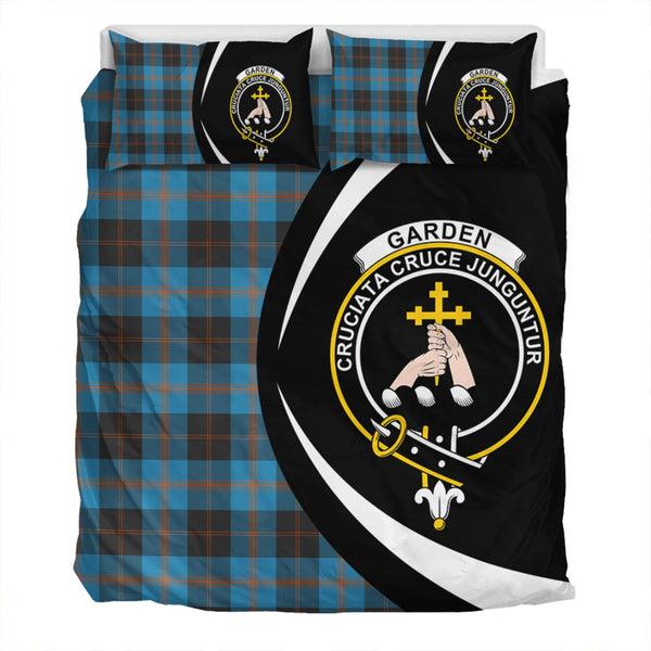 Garden Clan Badge Tartan Bedding Set Circle Style