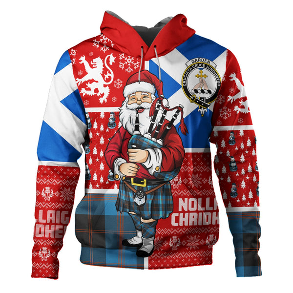 Garden Clan Badge Tartan Hoodie Scotland Christmas Santa