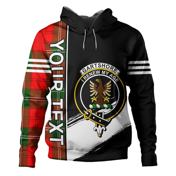 Gartshore Clan Badge Tartan Hoodie Quarter Style Personalized