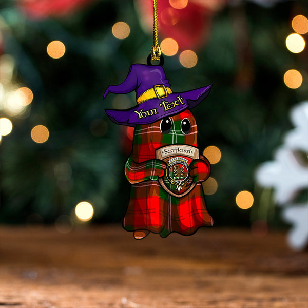 Gartshore Clan Badge Tartan Wood Acrylic Ornament Halloween Ghost