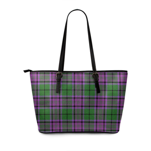 Gary Ancient Tartan Leather Tote Bag