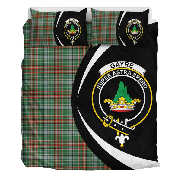 Gayre Ancient Clan Badge Tartan Bedding Set Circle Style