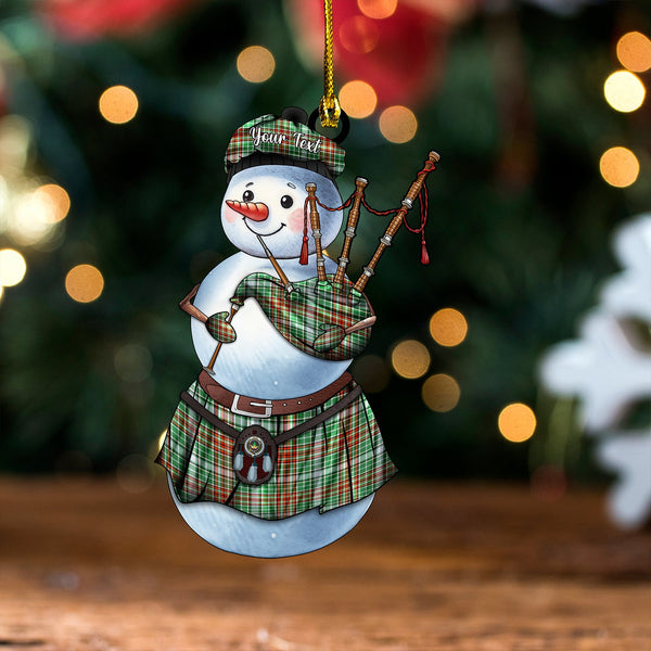 Gayre Ancient Clan Badge Tartan Wood Acrylic Ornament Snowman Bagpipe Personalized