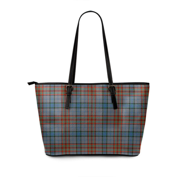 Gayre Hunting Ancient Tartan Leather Tote Bag