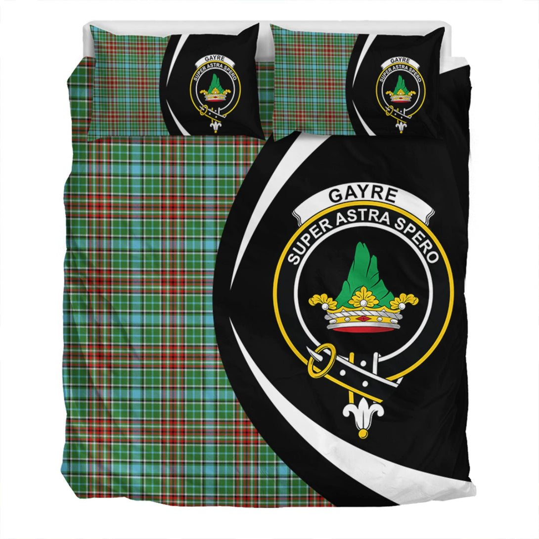 Gayre Modern Clan Badge Tartan Bedding Set Circle Style