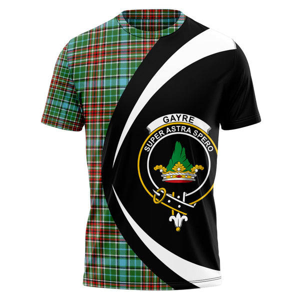 Gayre Modern Clan Badge Tartan T-Shirt Circle Style Personalized