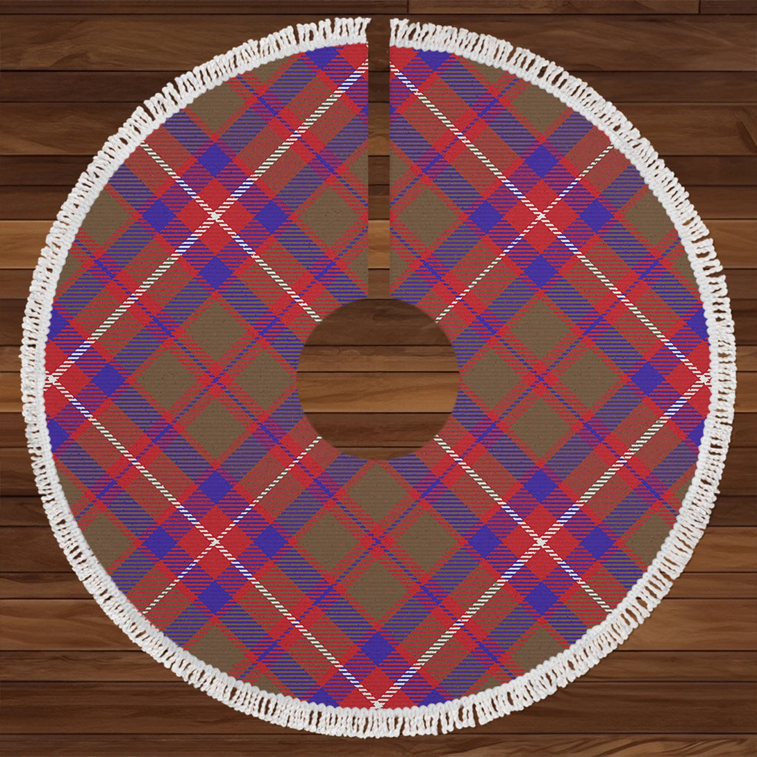 Geddes Weathered Clan Badge Tartan Christmas Tree Skirt