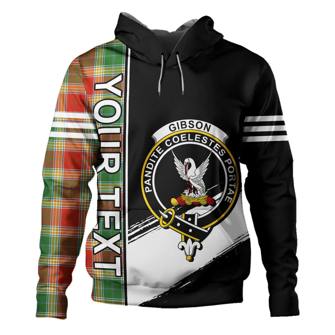 Gibson (Gibbs) Ancient Clan Badge Tartan Hoodie Quarter Style Personalized