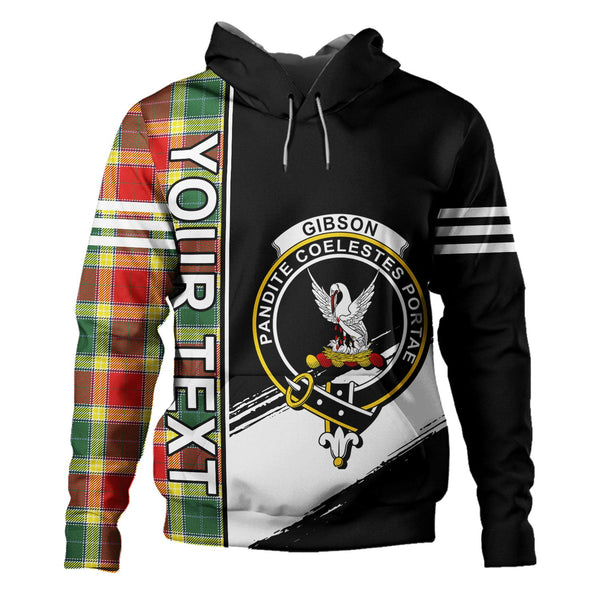 Gibson (Gibbs) Modern Clan Badge Tartan Hoodie Quarter Style Personalized