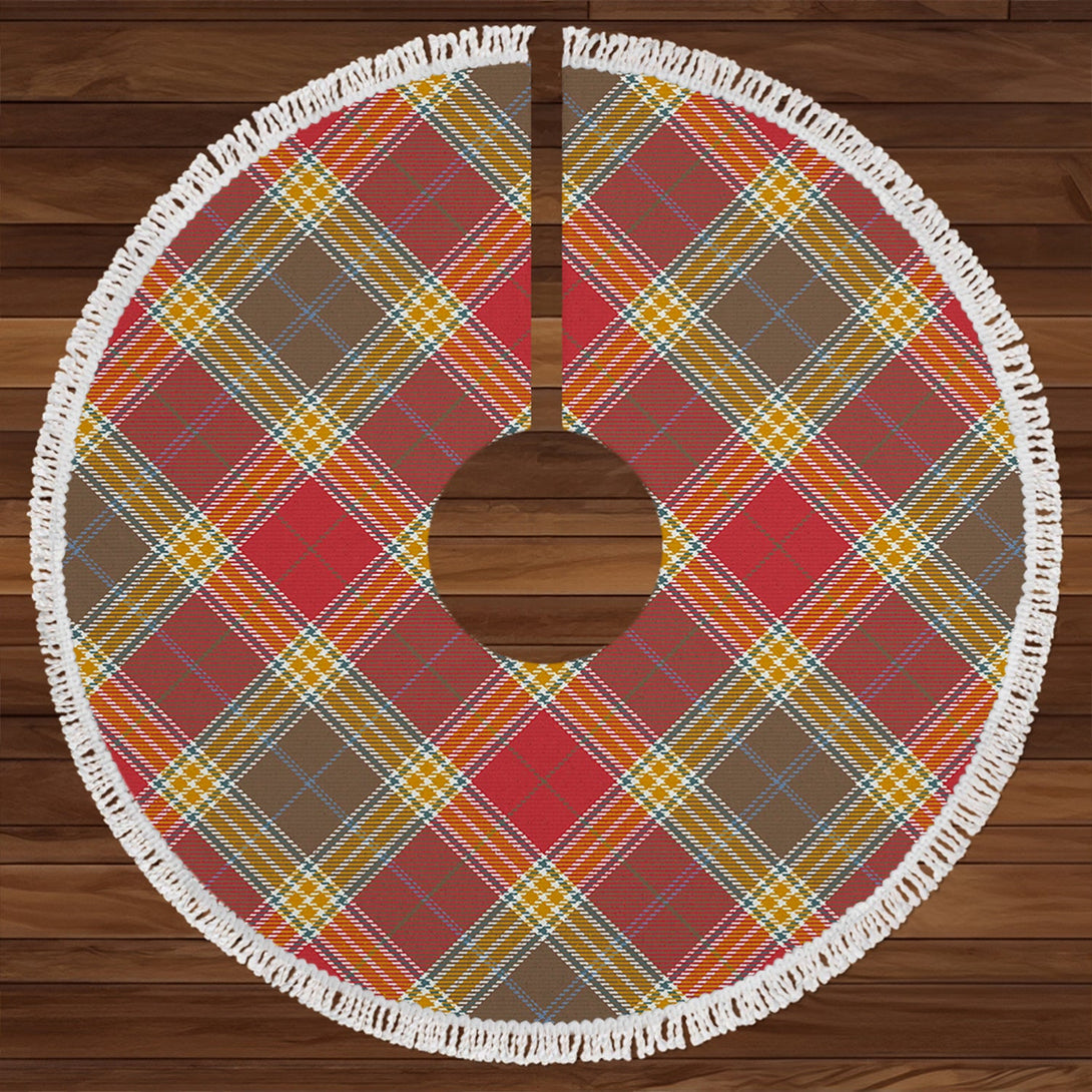 Gibson (Gibbs) Weathered Clan Badge Tartan Christmas Tree Skirt