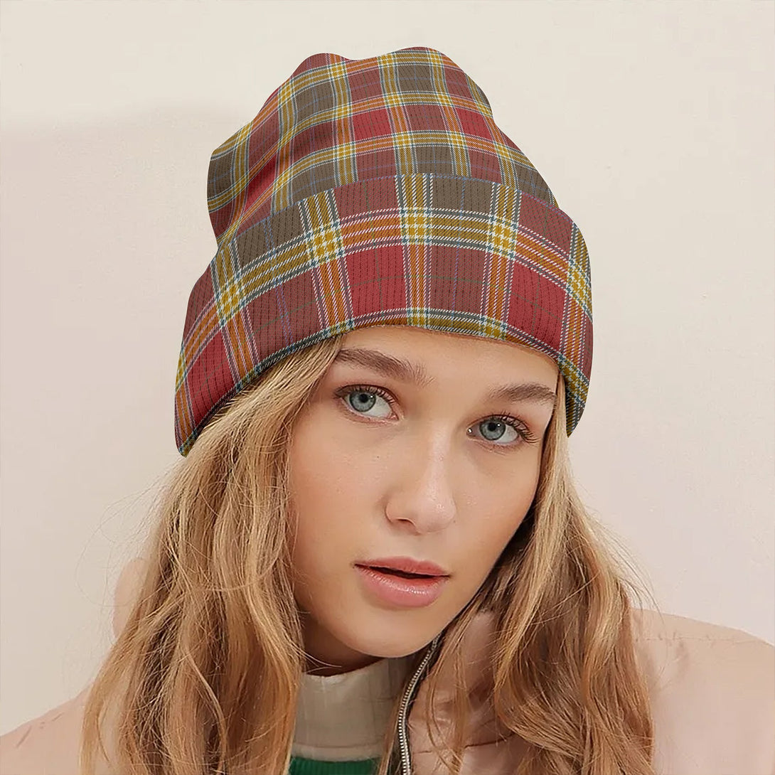 Gibson (Gibbs) Weathered Clan Badge Tartan Knitted Beanie