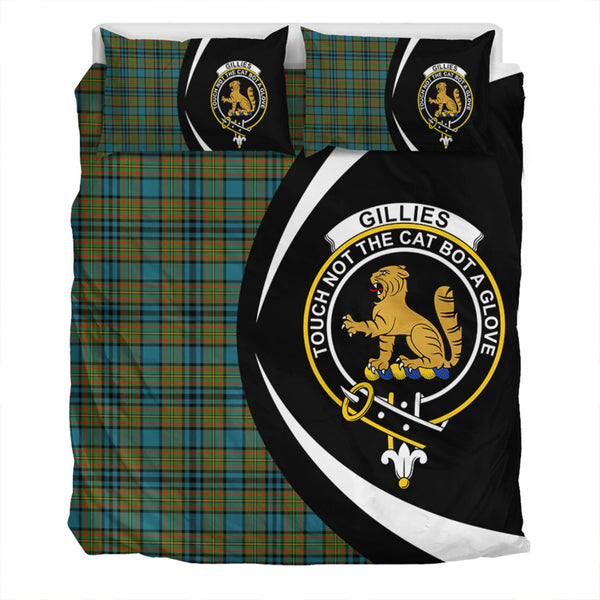 Gillies Ancient Clan Badge Tartan Bedding Set Circle Style