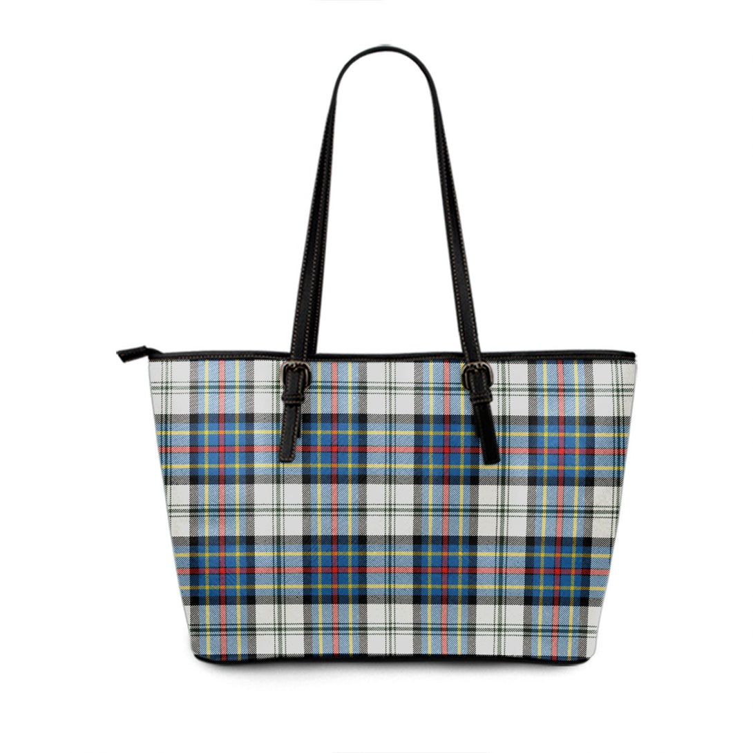 Gillies Blue Dress Dance 1 Tartan Leather Tote Bag