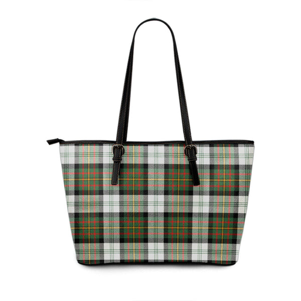 Gillies Green Dress Dance Tartan Leather Tote Bag