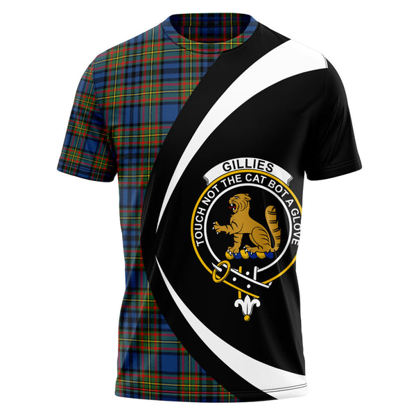 Gillies Modern Clan Badge Tartan T-Shirt Circle Style Personalized