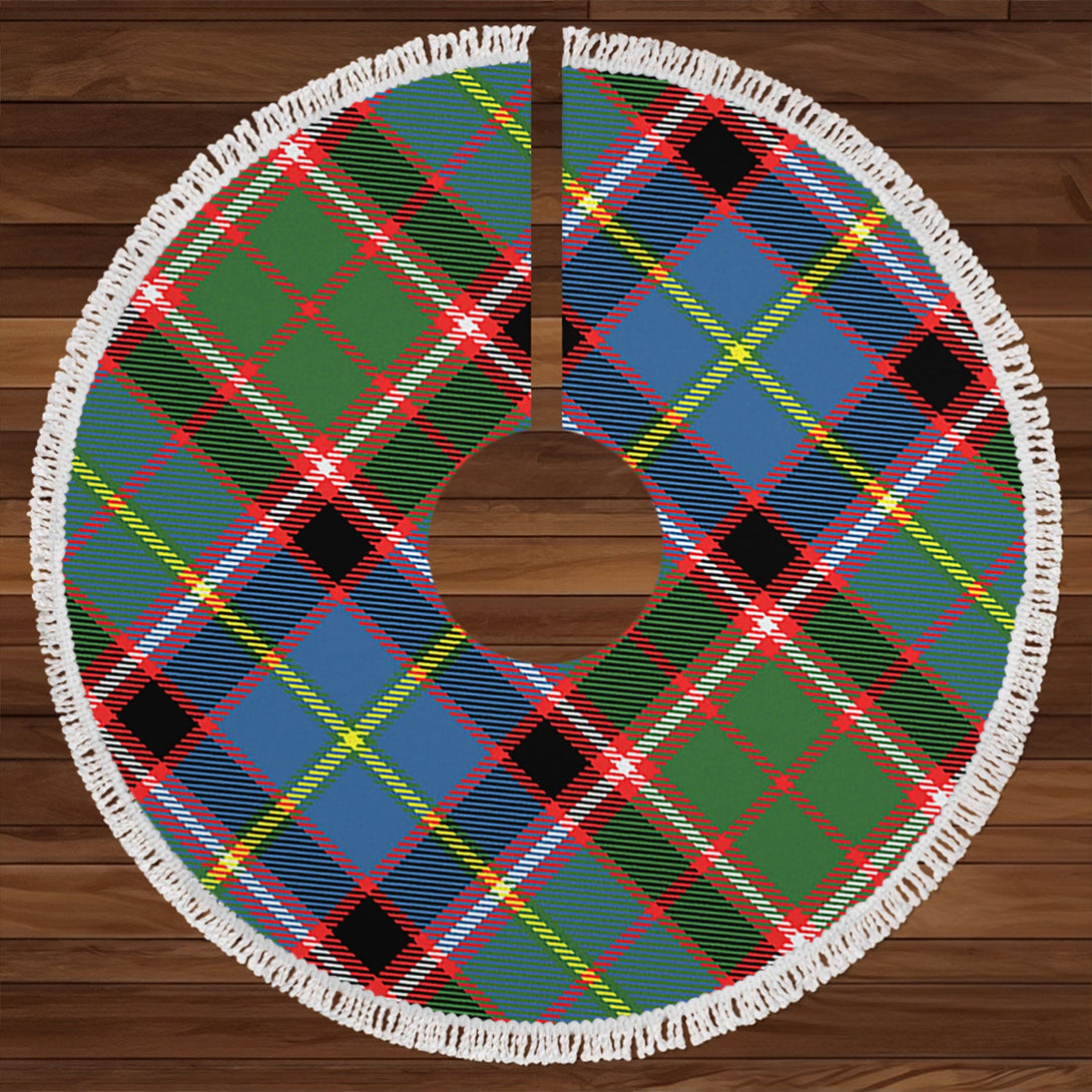 Glass Clan Badge Tartan Christmas Tree Skirt