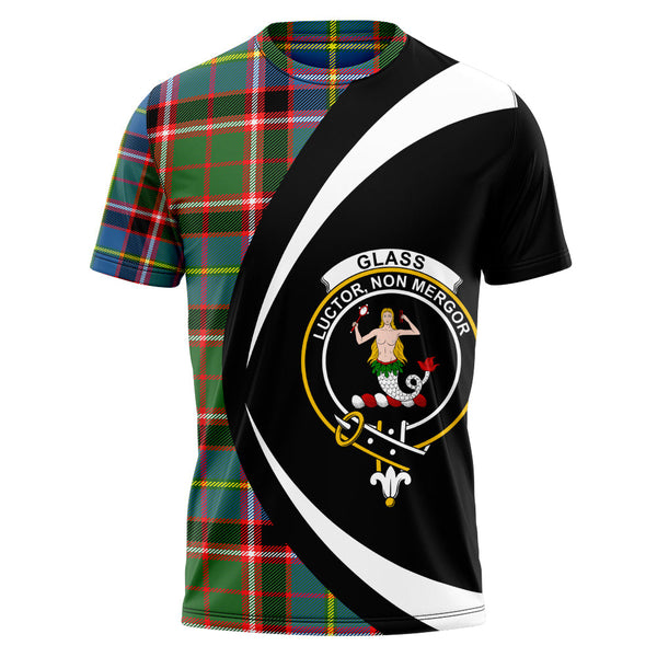 Glass Clan Badge Tartan T-Shirt Circle Style Personalized