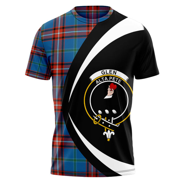 Glenn Ancient Clan Badge Tartan T-Shirt Circle Style Personalized