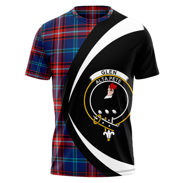 Glenn Modern Clan Badge Tartan T-Shirt Circle Style Personalized