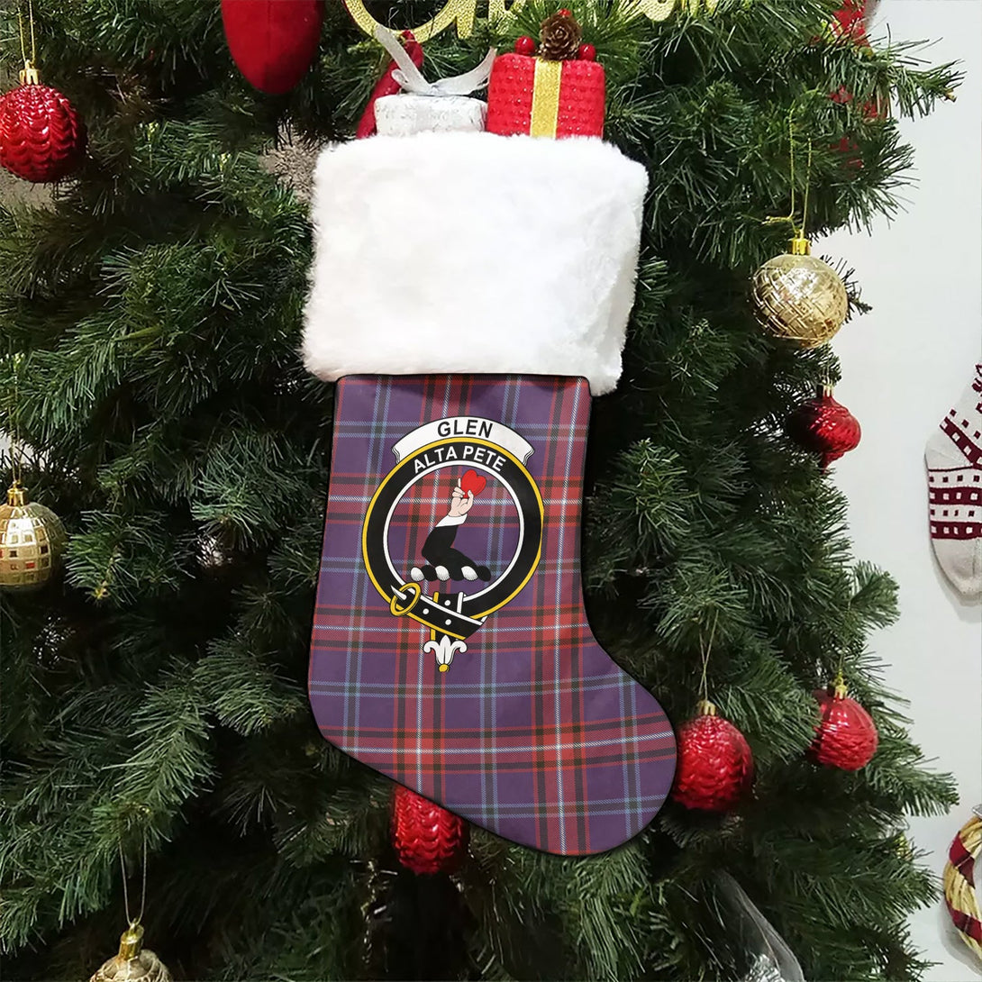 Glenn Weathered Clan Badge Tartan Christmas Stocking