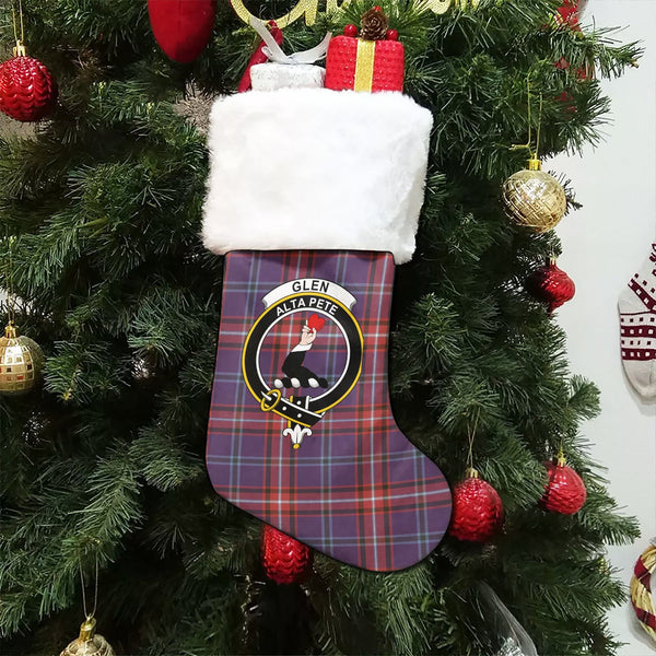 Glenn Weathered Clan Badge Tartan Christmas Stocking