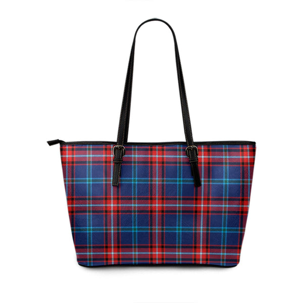 Glenn (Glen) Modern Tartan Leather Tote Bag