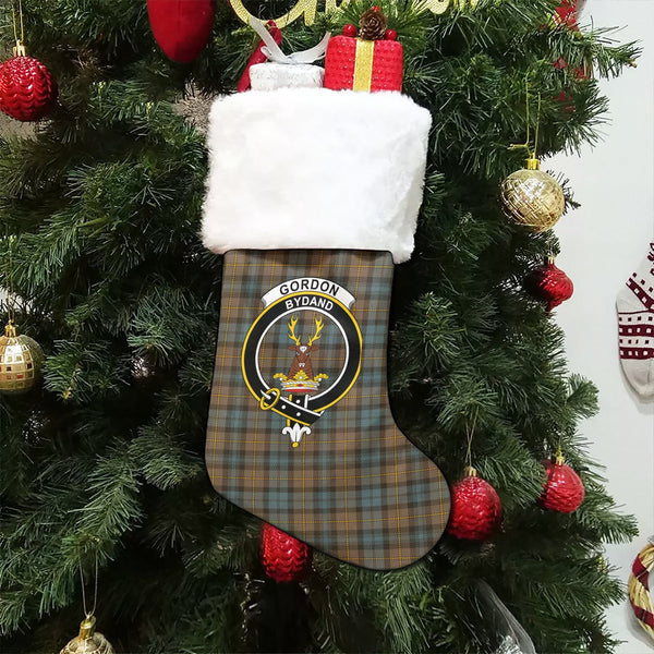 Gordon Weathered Clan Badge Tartan Christmas Stocking