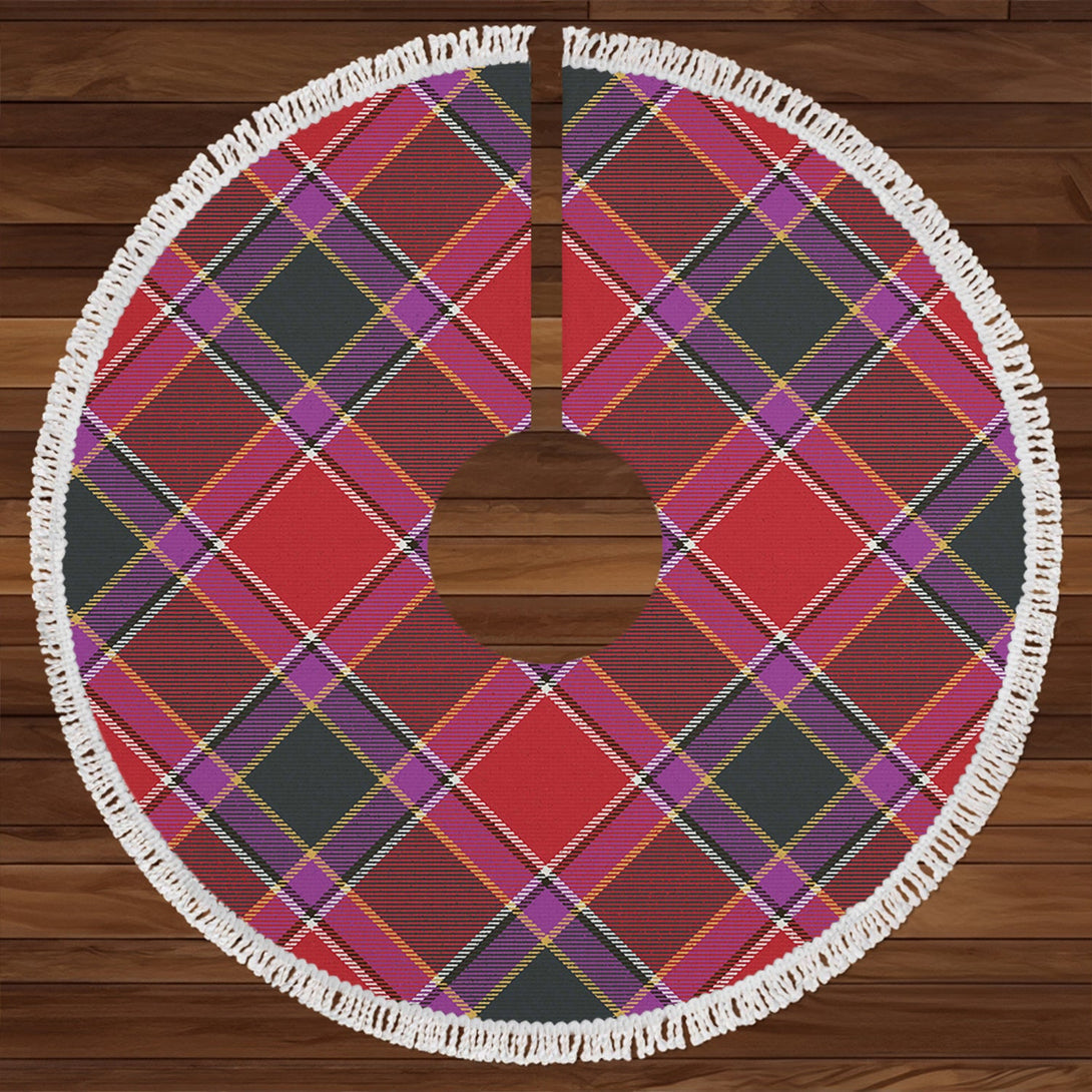 Gordon of Abergeldie Weathered Clan Badge Tartan Christmas Tree Skirt