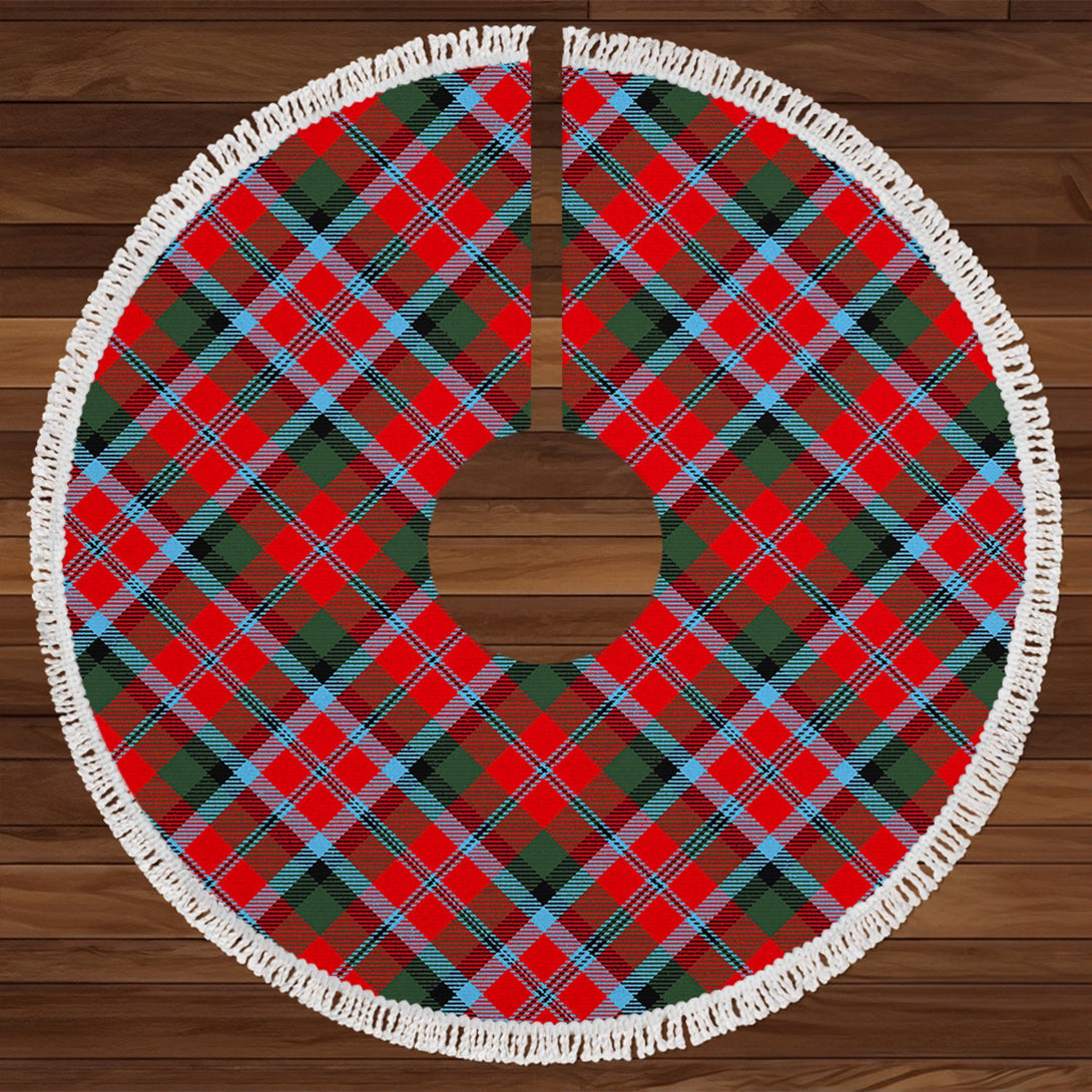 Graham Red Modern Tartan Christmas Tree Skirt